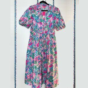 Lilly Pulitzer Tassie Midi Dress in Mandevilla Baby Paradise Petals